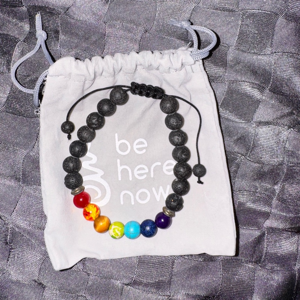 Unisex Genuine Stones Chakras Beaded Bracelet